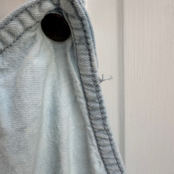 Cynthia Rowley 3T Girls Light Blue Denim Overalls Dress Jumper with Lace Trim - Picture 6 of 8